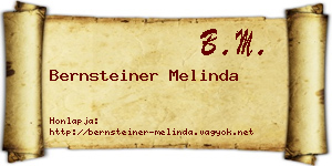 Bernsteiner Melinda névjegykártya